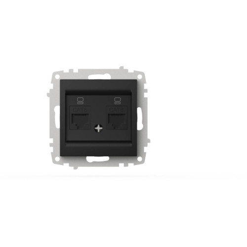 Розетка компьютерная двухместная ( Cat 6) ELBI Zena Vega 609-014800-248
