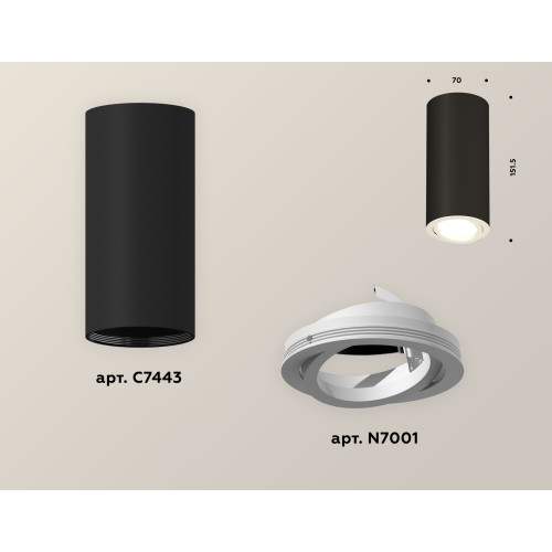 Накладной поворотный светильник Ambrella Light Techno XS7443001 (C7443, N7001)
