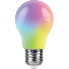 Лампа светодиодная Feron LB-375 E27 3W матовый RGB плавная сменая цвета 38118
