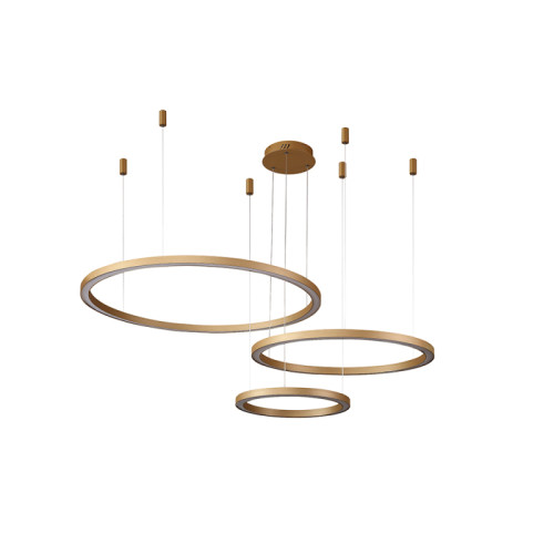 Подвесной светодиодный светильник Crystal Lux FORTUNA SP158W LED D400+600+800 GOLD Подвесной светодиодный светильник Crystal Lux FORTUNA SP158W LED D400+600+800 GOLD