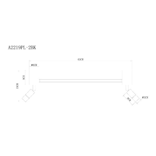 Спот Arte Lamp A2219PL-2BK