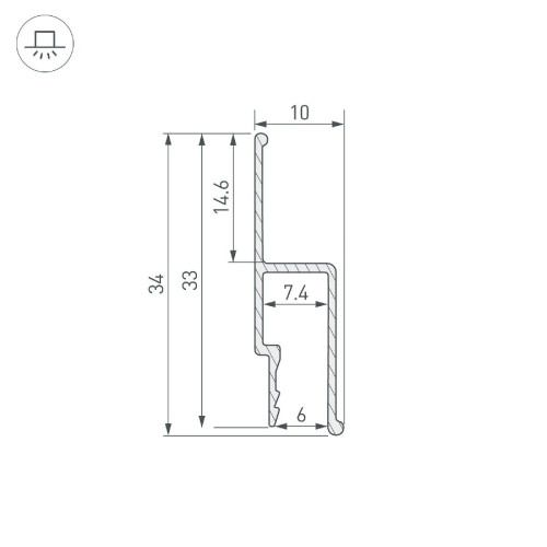 Профиль Arlight STRETCH-WALL-TECH-2000 056254