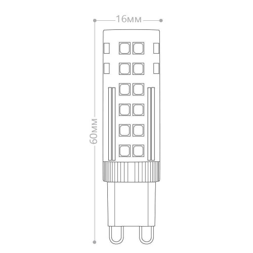 Лампа светодиодная Feron G9 7W 6400K Прямосторонняя Матовая LB-431 25757
