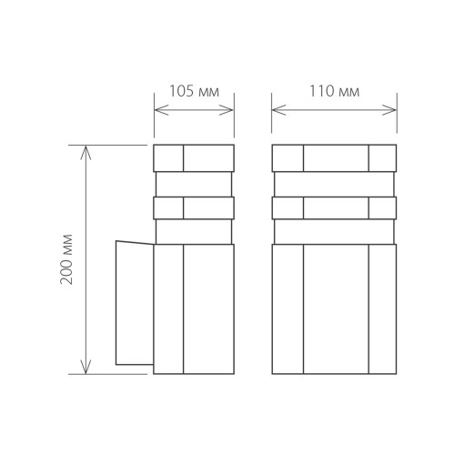 Уличный настенный светильник Elektrostandard 1444 Techno 4690389067716
