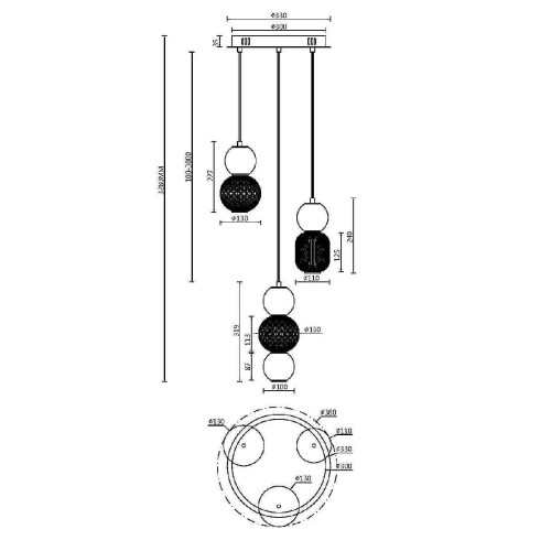 Подвесной светильник Maytoni Drop MOD273PL-L33CH3K