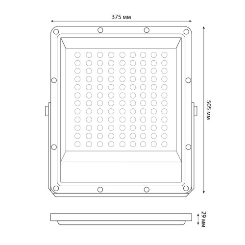 Прожектор Uniel ULF-F51D-300W/6500K IP65 200-240V GREY UL-00012762