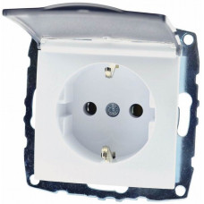 Розетка с заземлением с крышкой Mono Electric Despina-Larissa 16А 250В белый 500-001921-118