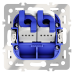 Механизм розетки компьютерной двойной RJ45+RJ45 кат.6 Voltum S70 VLS0602M