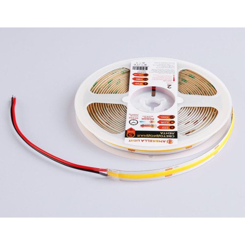 Светодиодная лента Ambrella Light Illumination COB 528Led/14W m/ 24V IP20 3000K/ 5m*10mm*2mm (2 конт.) GS4751