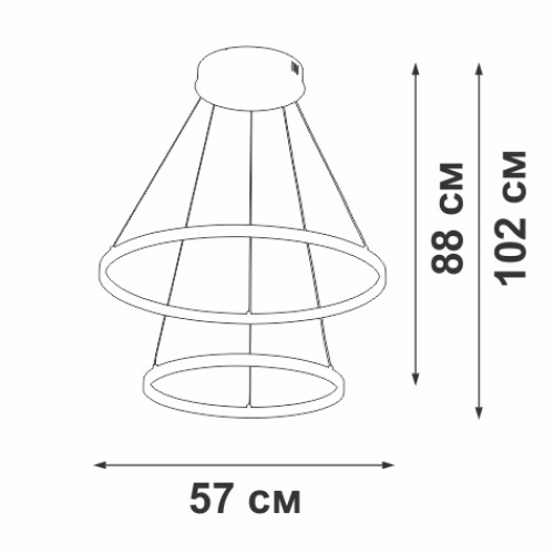 Подвесной светильник Vitaluce V2691DT-0/2S Подвесной светильник Vitaluce V2691DT-0/2S
