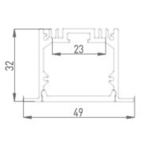 Алюминиевый профиль DesignLed LE.4932-R 010356