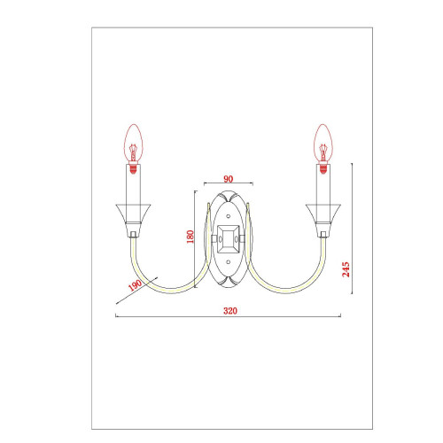 Бра Arte Lamp Collinetta A4094AP-2PB