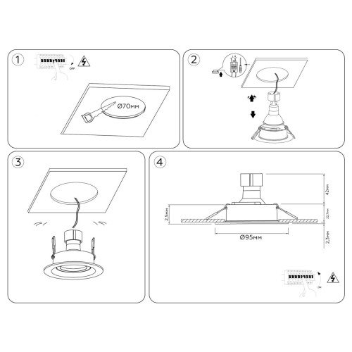 Встраиваемый светильник Ambrella Light Techno Spot Standard Tech TN102742