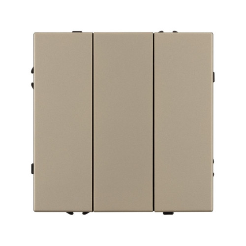 Механизм выключателя трехклавишный непроходной Arlight SWT-NOBE-MK03-SFPL-GD (230V, 10A) (Золотой песок) 061798
