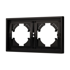 Рамка пластиковая на 2 поста Arlight FRM-TENDO-PL-2-BK 053840 Рамка пластиковая на 2 поста Arlight FRM-TENDO-PL-2-BK 053840