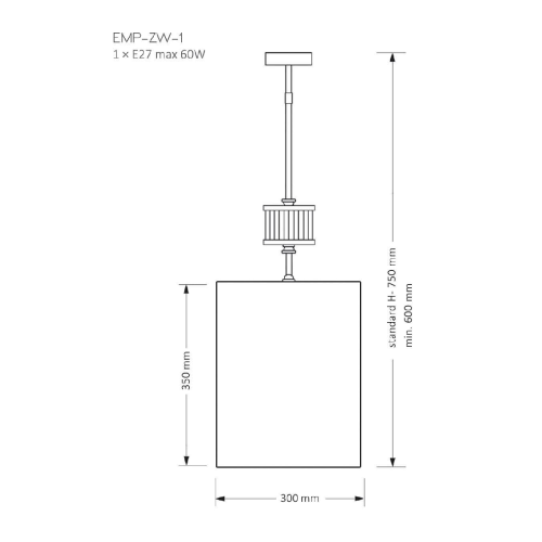Подвесной светильник Kutek Mood Empoli EMP-ZW-1(N)