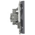Розетка 1-местная с з/ш б/з (механизм) СЗК Stekker Эмили 250В 16А RST16-5109-10ZK платиново-серый soft touch 50242