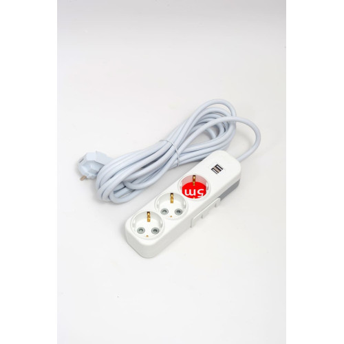 Удлинитель с/з 3вх с защитными шторками ELBI Myra 527-010205-321