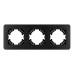 Рамка на 3 поста алюминиевая Arlight FRM-AKIRY-AL-3-BK 049729