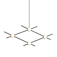 Подвесная люстра DeLight Collection Molecular MD18001067-4A black/gold