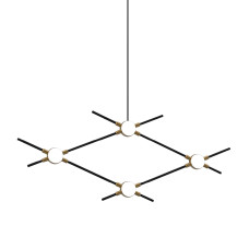 Подвесная люстра DeLight Collection Molecular MD18001067-4A black/gold