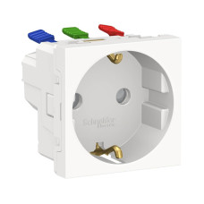 Розетка Schneider Electric Unica New Modular с/з со шторками 16A 250V NU305718
