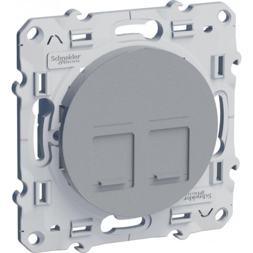 Розетка RJ45 двойная Schneider Electric Odace S53R481