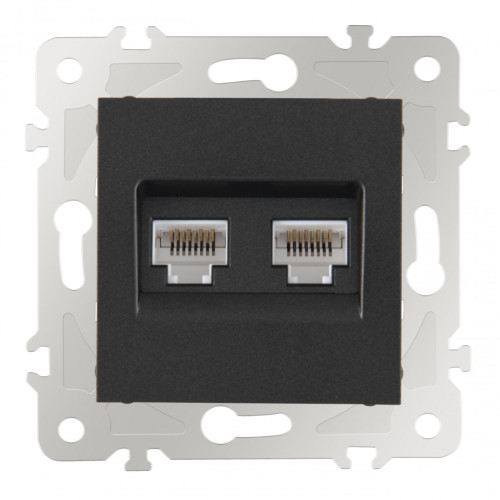 Розетка двойная RJ45 Arte Milano 203.45-2.black
