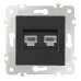 Розетка двойная RJ45 Arte Milano 203.45-2.black