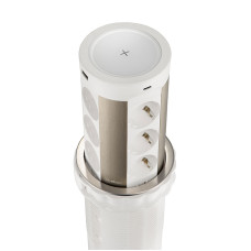 Блок розеток 17 (12 секций и USB type A+C) беспроводная зарядка Mebax 00-00002600