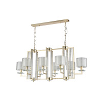 Подвесная люстра Crystal Lux Nicolas NICOLAS SP8 L1000 GOLD/WHITE