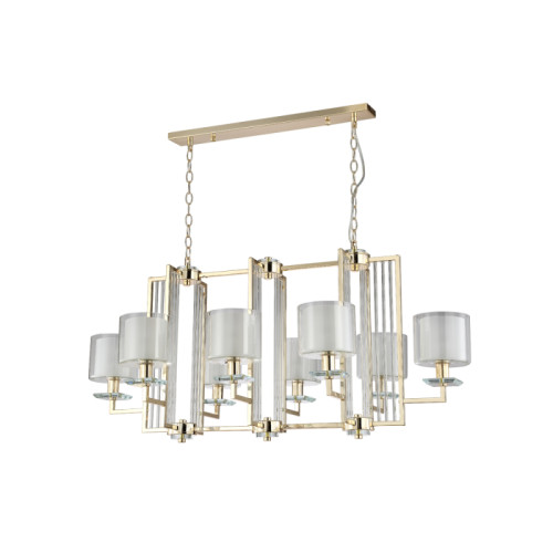 Подвесная люстра Crystal Lux Nicolas NICOLAS SP8 L1000 GOLD/WHITE