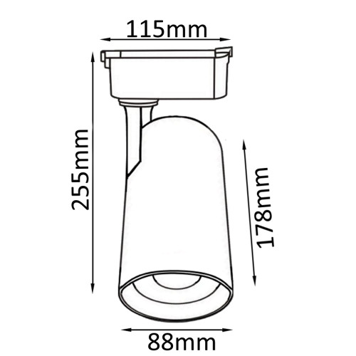 Трековый светильник Crystal Lux CLT 0.31 006 CLT 0.31 006 40W BL