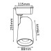 Трековый светильник Crystal Lux CLT 0.31 006 CLT 0.31 006 40W BL