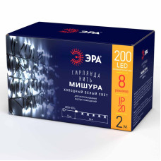 Гирлянда мишура 220V холодный белый ЭРА ENIN - GC Б0047969
