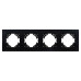 Рамка на 4 поста пластиковая Arlight FRM-PERIO-PL-4-BK 049759