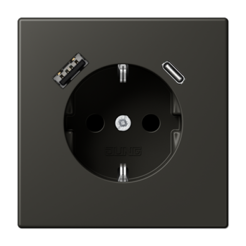 Розетка 2K+З USB Typ AC Jung LC1520-15CA259