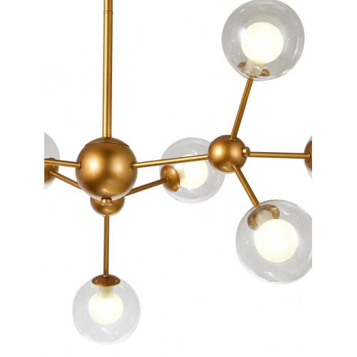 Люстра на штанге Natali Kovaltseva VENTI 81422/8C GOLD SATIN