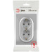 Розетка Эра Arktik 16-2104-03 двойная с заземлением 2X2P+E Schuko 16А-250В алюминий Б0070446