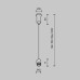 Тросовый подвес Maytoni Shelf CA028SW-L1000-B