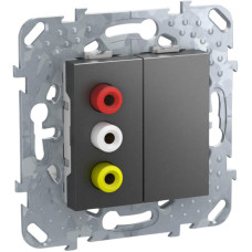 Розетка 3xRCA Schneider Electric Unica Top MGU5.431.12ZD