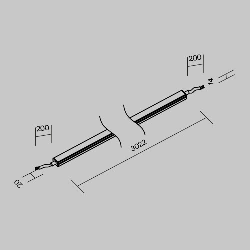 Токоведущий светильник для уличной трековой системы Maytoni Elasity O-TR001-LL-L30W3K