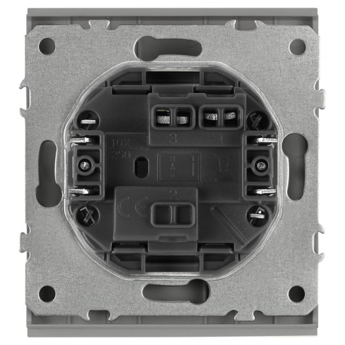 Кнопка Эра Arktik 16-1109-03 10АХ-250В алюминий Б0070396