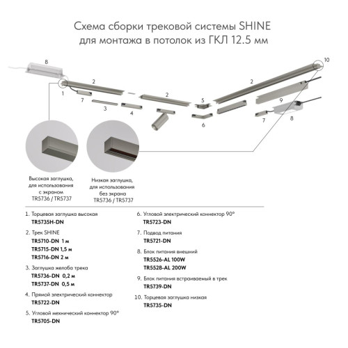 Торцевая заглушка Denkirs Shine Base TR5735-DN