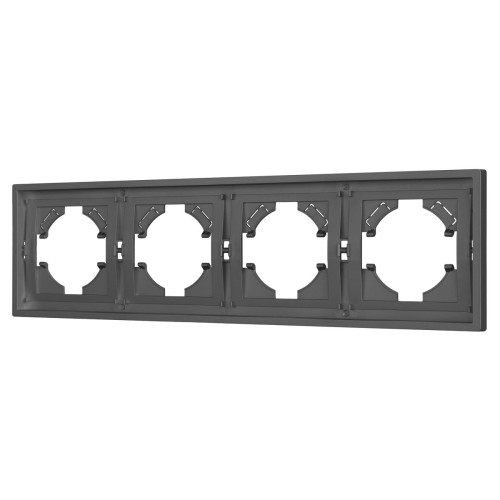 Рамка пластиковая на 4 поста Arlight FRM-TENDO-SFPL-4-GR 054655 Рамка пластиковая на 4 поста Arlight FRM-TENDO-SFPL-4-GR 054655