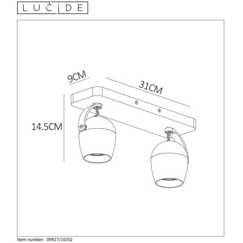 Спот Lucide PRESTON 09927/10/02