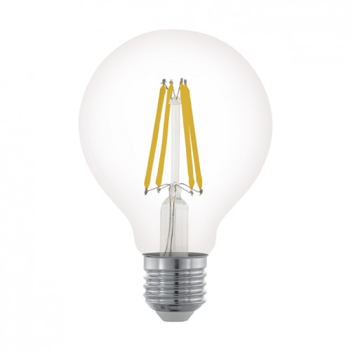 Лампа светодиодная филаментная диммируемая Eglo E27 6W 2700К прозрачная 11702