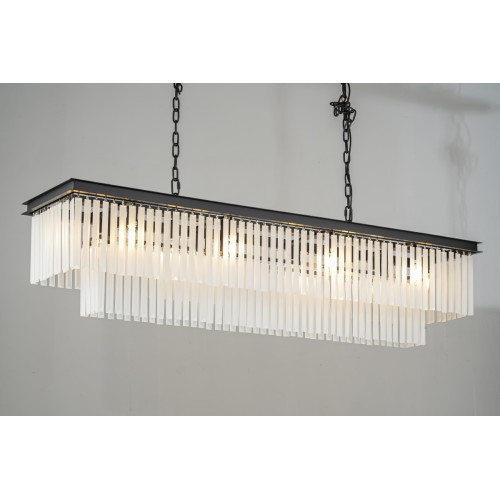 Подвесная люстра Delight Collection 1920s Odeon KR0387P-12C/P black/frost