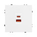 Механизм розетки с быстрой USB зарядкой Arlight SCT-NOBE-MUAC-SFPL-FC-WH (65W, QC3) 054316
