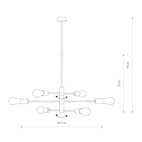 Люстра на штанге Nowodvorski Rotor 7937